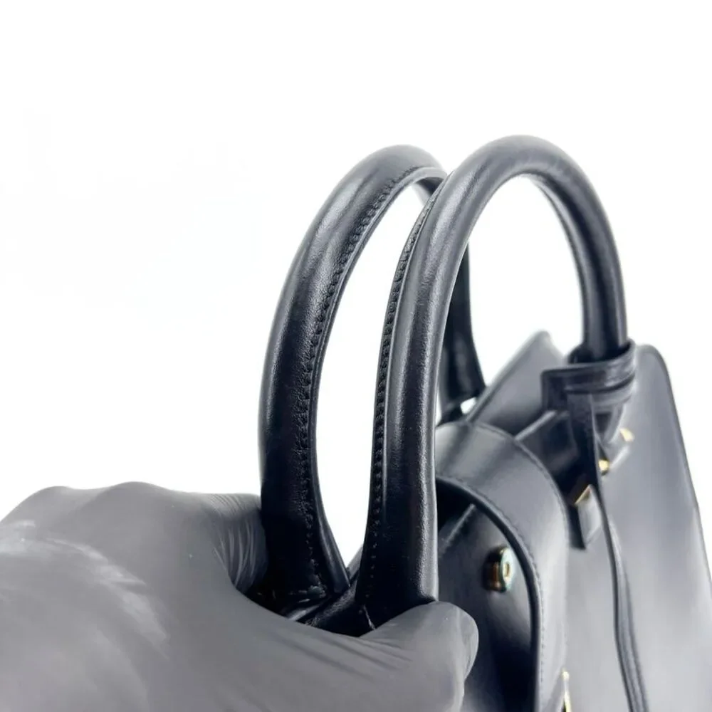Saint Laurent Small Monogram Cabas Bag Black